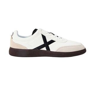 Munich Mens Rumba Suede Shoes / White/Black
